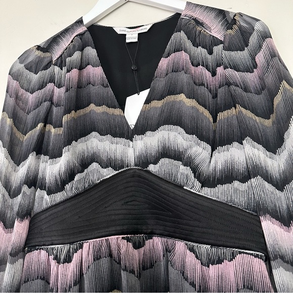 Diane Von Furstenburg DVF Lizbeth Silk Dress in Encore Wild Rose/Black - Picture 6 of 14